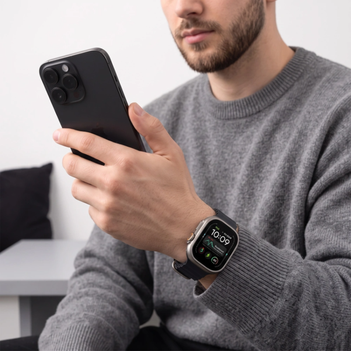 Tech-Protect - Tech-Protect Armband För Apple Watch (44/45/46/49mm) Icon Pro - Charcoal Grå