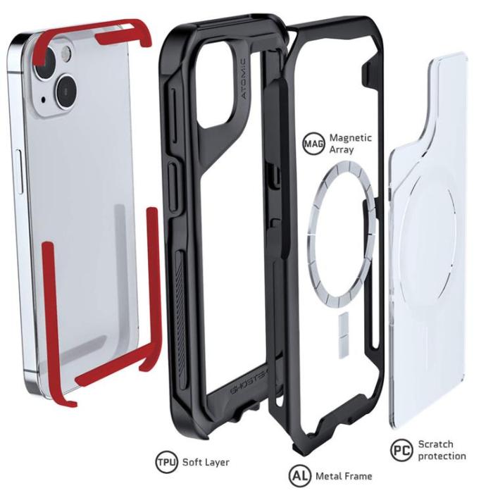 Ghostek - Ghostek MagSafe Atomic Slim Skal iPhone 13 - Svart