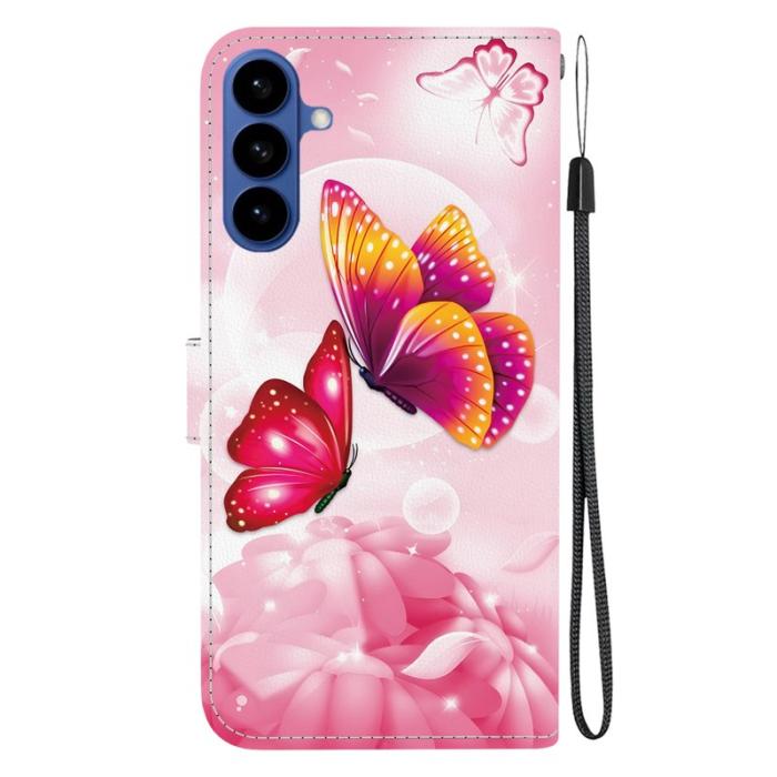 OEM - Samsung Galaxy S26 / S26 Pro Plånboksfodral Mönstertryck Konstläder Rosa Fjäril
