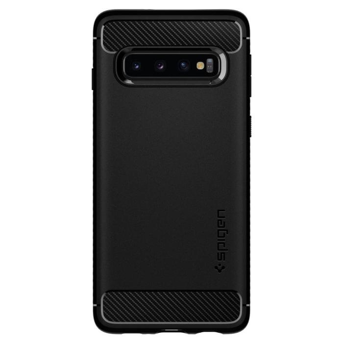 UTGATT4 - SPIGEN Rugged Armor Skal till Samsung Galaxy S10 - Svart