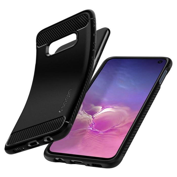 UTGATT4 - SPIGEN Rugged Armor Skal till Samsung Galaxy S10E - Svart