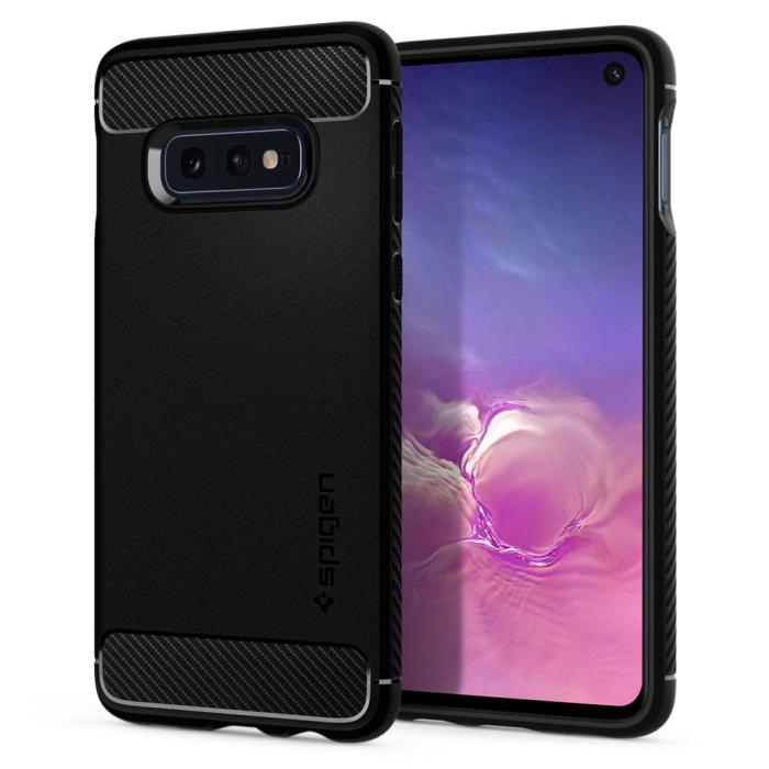 UTGATT4 - SPIGEN Rugged Armor Skal till Samsung Galaxy S10E - Svart