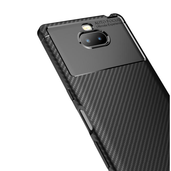 OEM - Full Carbon Mobilskal till Sony Xperia 10 - Blå