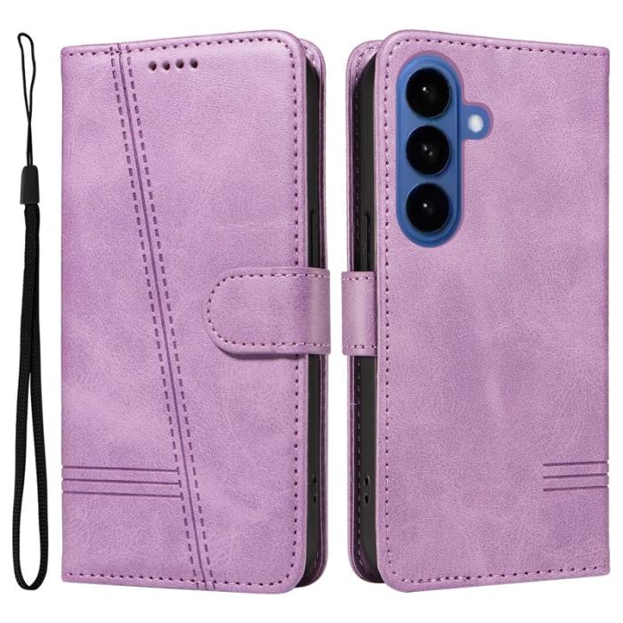 OEM - T-Shape Samsung Galaxy S26 Plus Plånboksfodral Konstläder Ställ - Lila