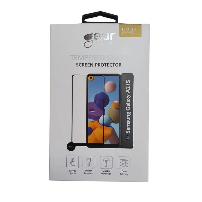 UTGATT1 - GEAR Härdat Glas 2,5D Full Cover Samsung A21s
