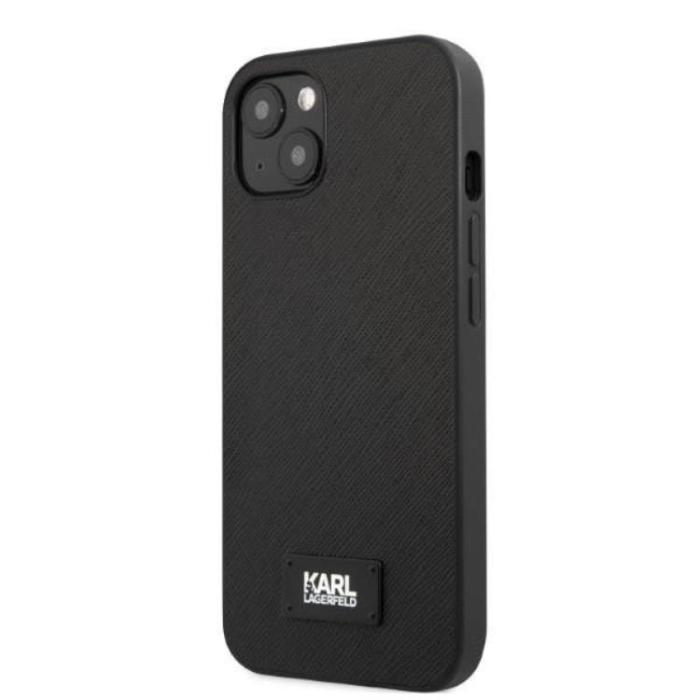 KARL LAGERFELD - Karl Lagerfeld iPhone 13 mini Skal Saffiano Plaque - Svart