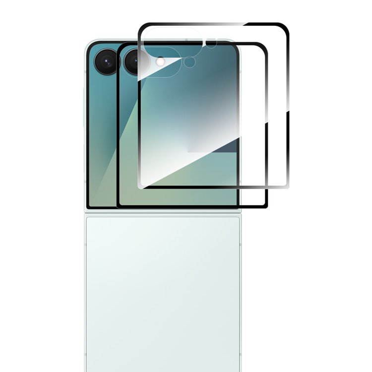 [2-Pack] Hat Prince Galaxy Z Flip7 Härdat Glas Skärmskydd 0.26mm - Transparent | 5468 | AlltMobil