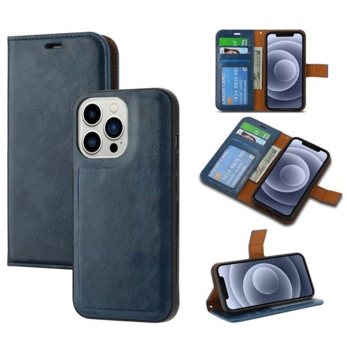 OEM - iPhone 15 Plus Plånboksfodral 2-in-1 Detachable - Blå
