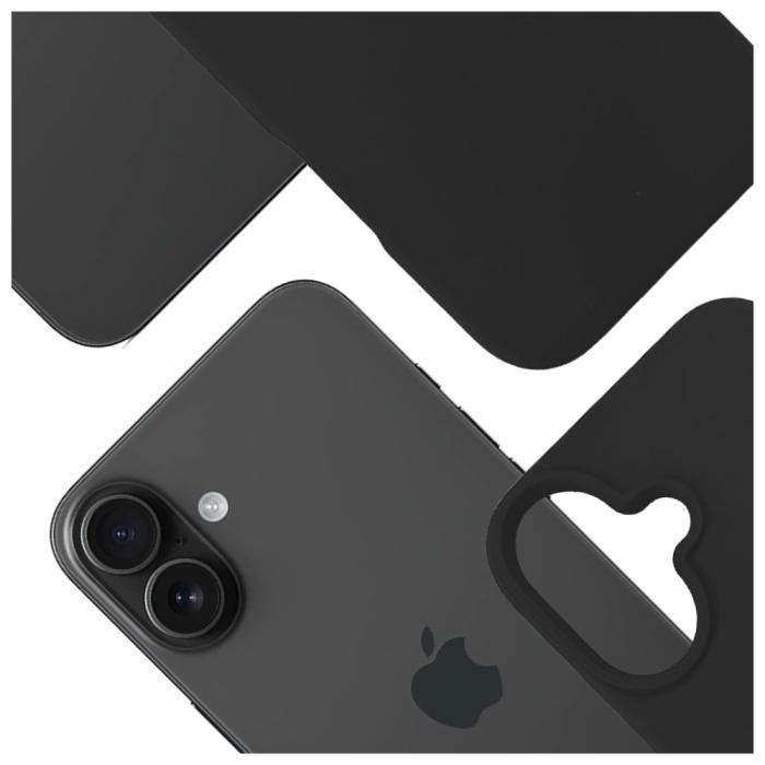 3MK - 3MK iPhone 16 Mobilskal MagSafe Silikon Hardy - Grafit