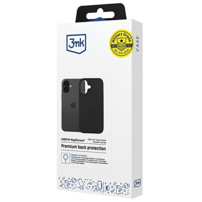 3MK - 3MK iPhone 16 Mobilskal MagSafe Silikon Hardy - Grafit