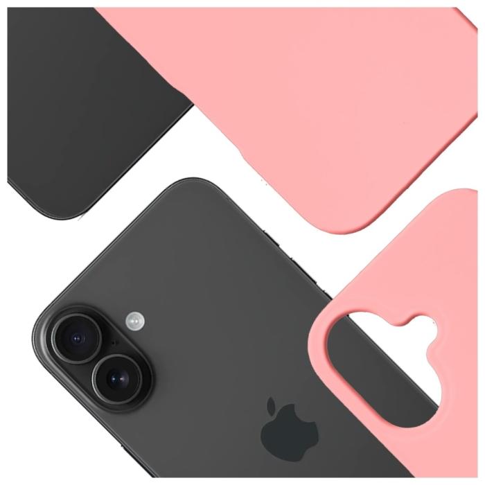3MK - 3MK iPhone 16 Mobilskal MagSafe Silikon Hardy - Rosa