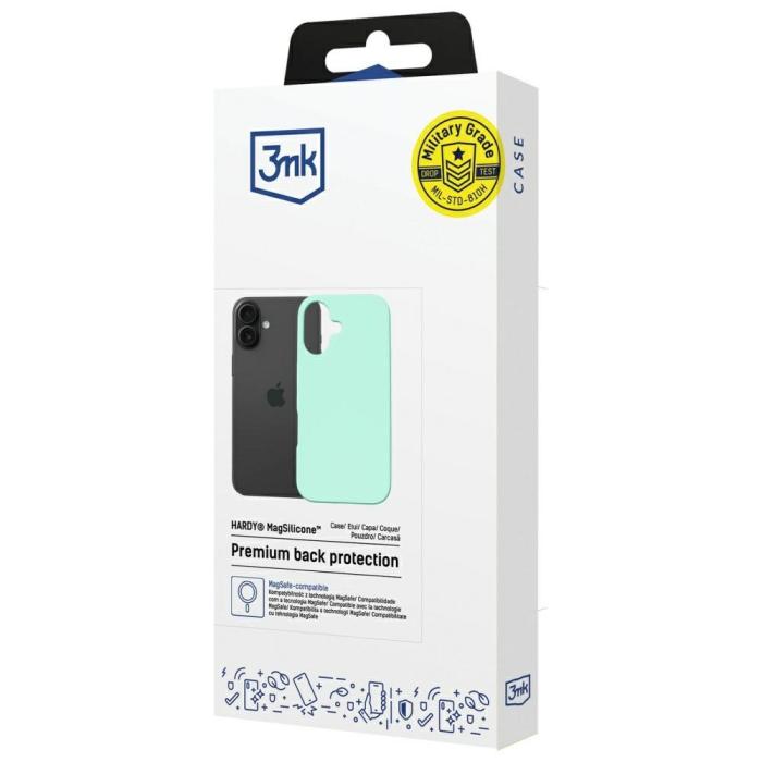 3MK - 3MK iPhone 16 Mobilskal MagSafe Silikon Hardy - Turkos