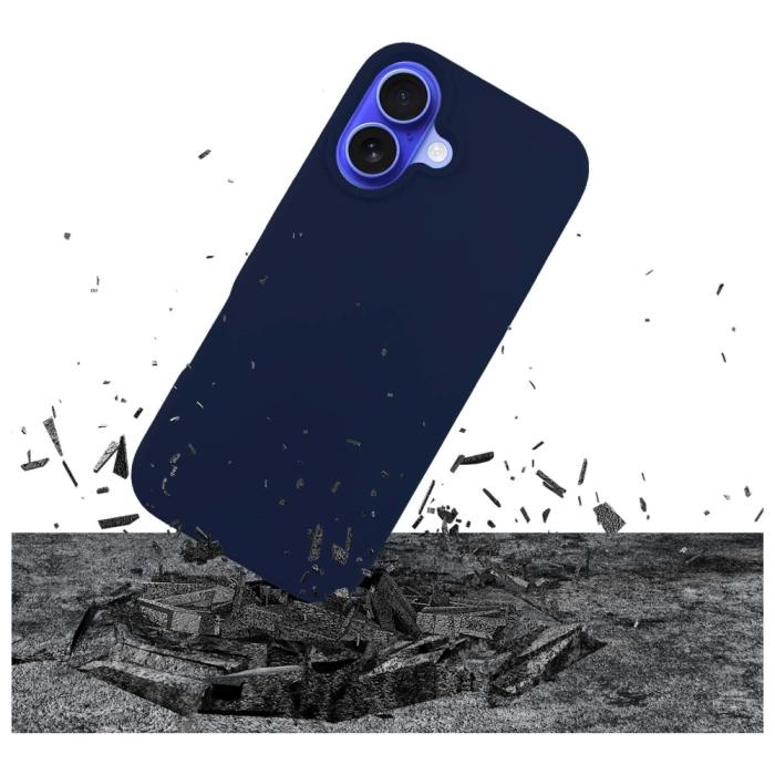 3MK - 3MK Mobilskal till iPhone 16 Plus 6.7 Silikon - Marinblå