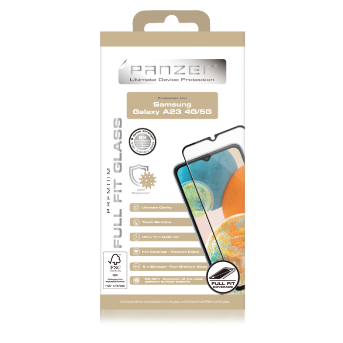 UTGATT1 - Panzer Galaxy A23 4G/5G Skärmskydd i Härdat glas Full Fit