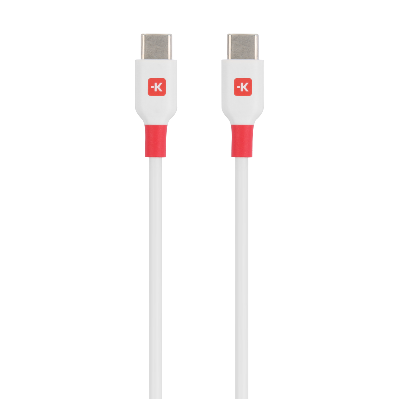 SKross USB-C till USB-C Kabel - 2m - Vit | 3541 | AlltMobil