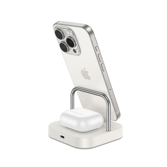 Hoco - Hoco 3in1 Trådlös Laddare Apple Watch, iPhone, Airpods 5W 3A