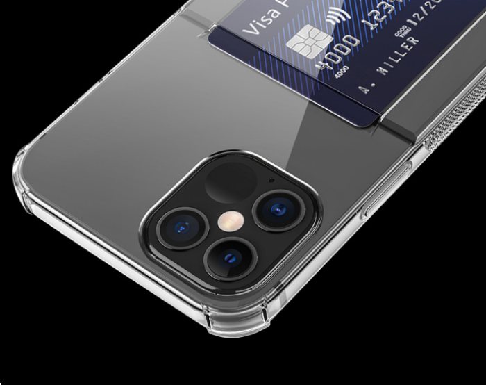 OEM - Flexicase Skal med Kortplats iPhone 13 Pro - Svart