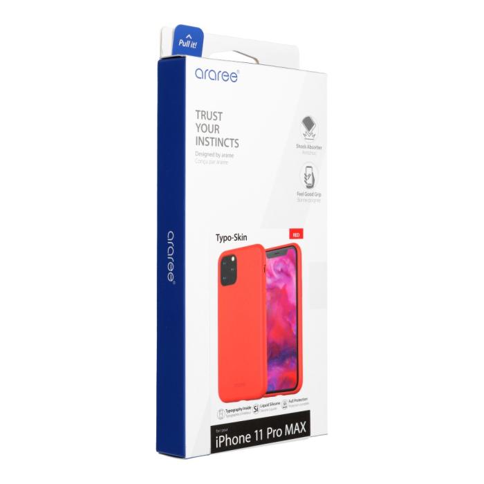 Araree - ARAREE Typoskin Skal till iPhone 11 PRO MAX Röd