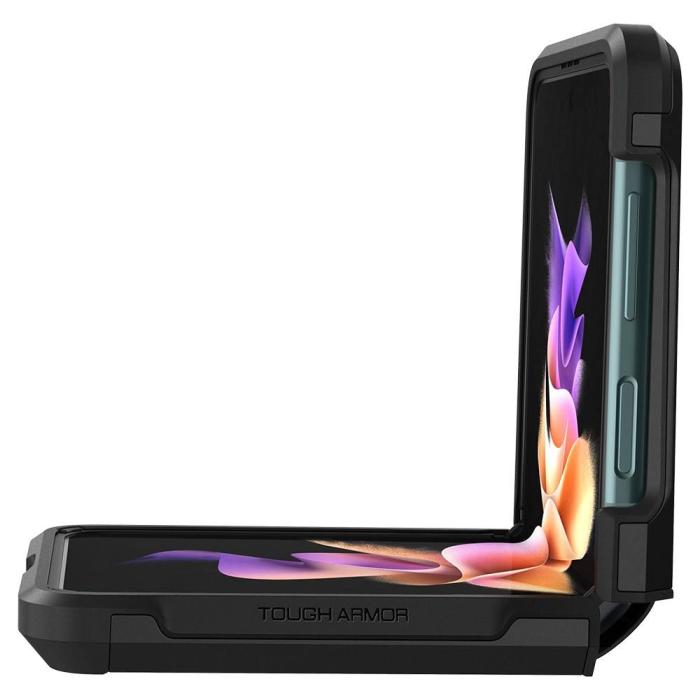UTGATT1 - Spigen Mobilskal Tough Armor Galaxy Z Flip 3 - Svart