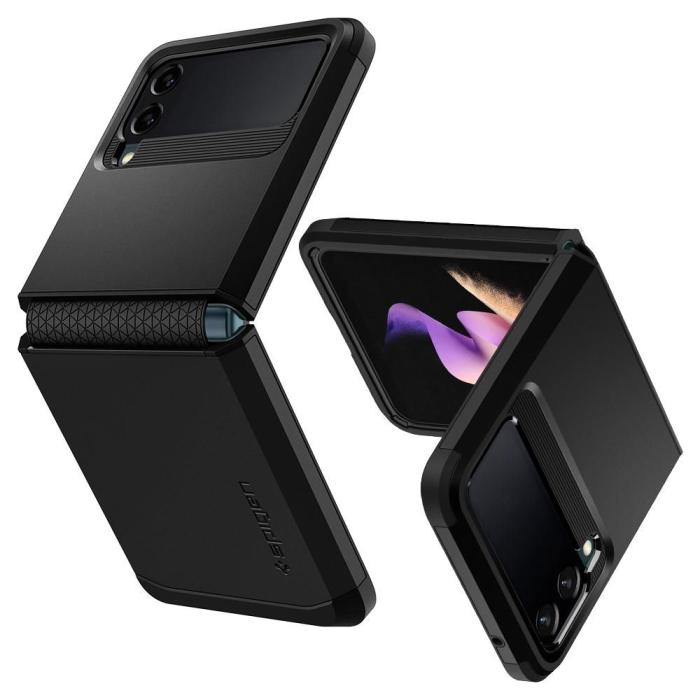 UTGATT1 - Spigen Mobilskal Tough Armor Galaxy Z Flip 3 - Svart