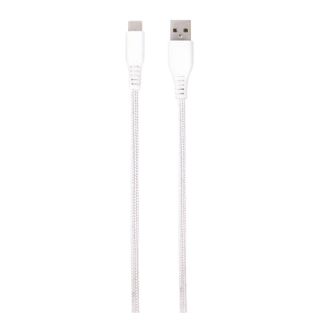 Vivanco Longlife USB-C/USB-A 2.0 kabel 2.5m Vit
