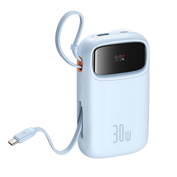 BASEUS - Baseus Powerbank 10000 mAh 30W USB-C QPow 2 - Blå