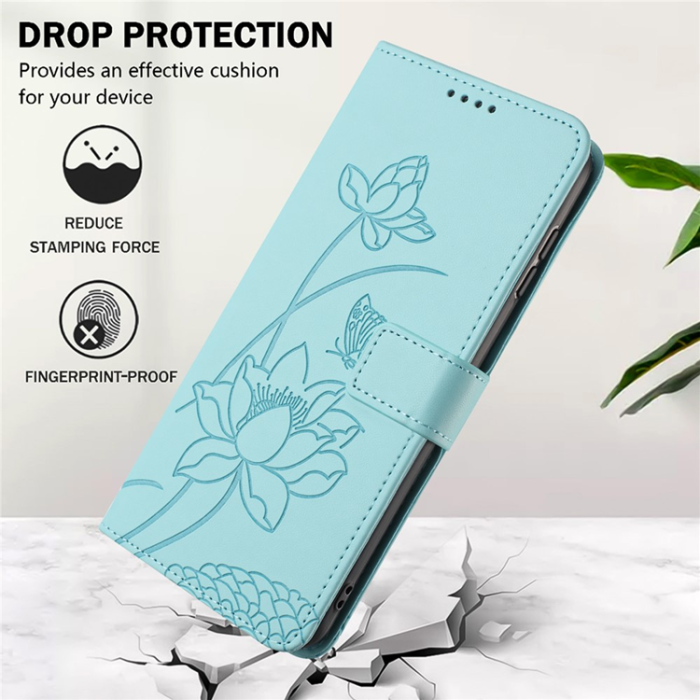 A-One Brand - Sony Xperia 10 VII Plånboksfodral Lotus Imprint - Grön