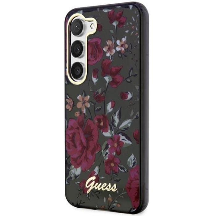 Guess - Guess Galaxy S23 Plus Mobilskal Flower Collection - Grön