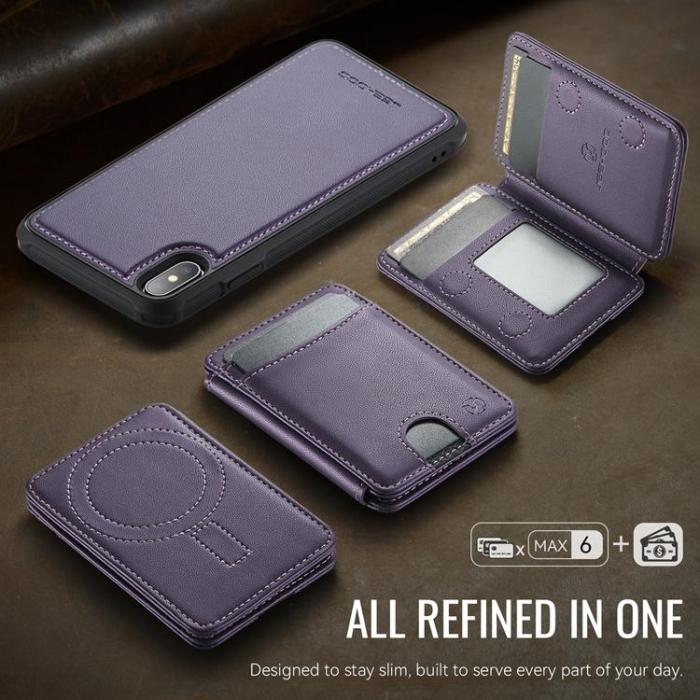 OEM - JEEHOOD Mobilskal till iPhone XS Max MagSafe Läder - Lila