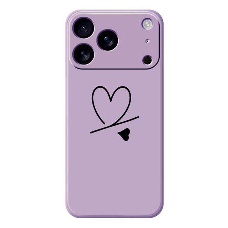 iPhone 17 Pro Mobilskal Love Pattern Printing Straight - Lila | 2353 | AlltMobil