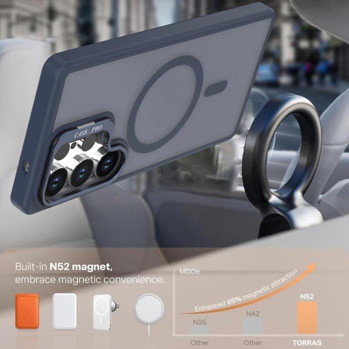 A-One Brand - Mobilskal till Galaxy S25 Ultra MagSafe Kickstand - Blå