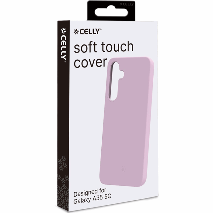 Celly - Celly Galaxy A35 5G Mobilskal Soft Rubber - Rosa