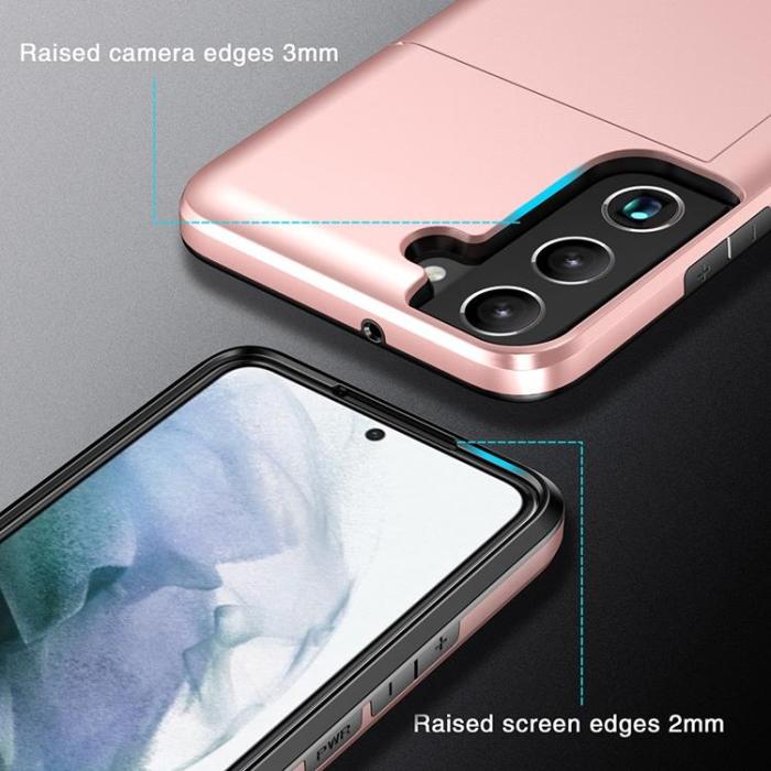 A-One Brand - Slide Korthållare Skal Galaxy S22 5G - Svart