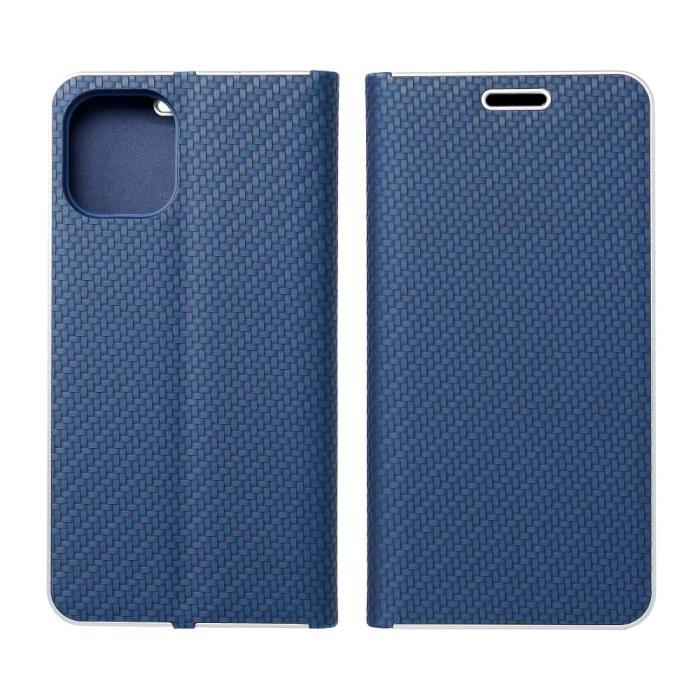 Forcell - Forcell LUNA Carbon fodral till iPhone 12 & 12 Pro Blå