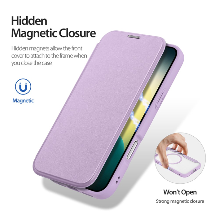 Dux Ducis - Dux Ducis iPhone Air Plånboksfodral MagSafe Skin X Pro - Lila Rosa