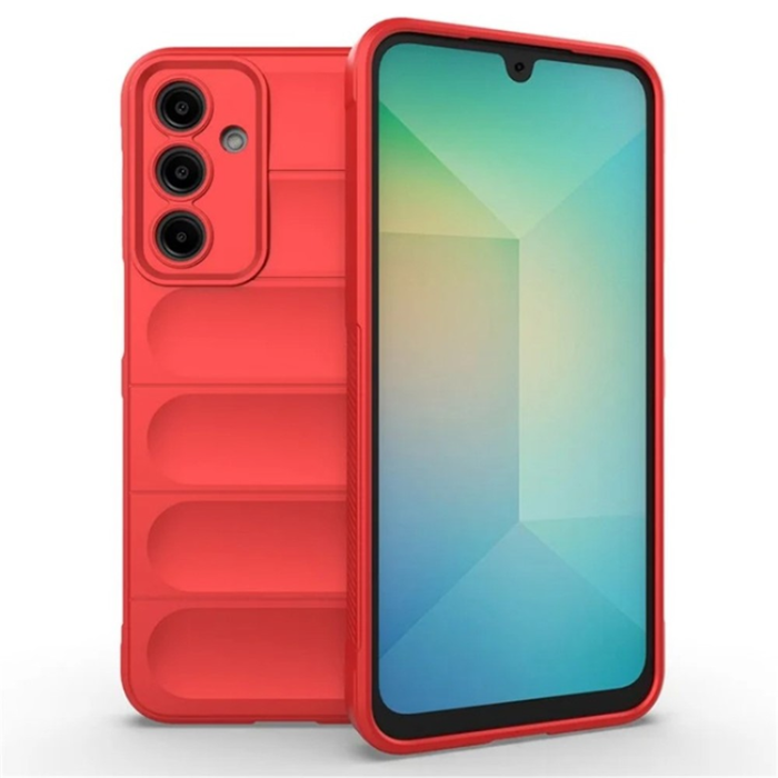 WANLONFENG - WANLONFENG Galaxy A26 Mobilskal med Härdat Glas HD - Röd