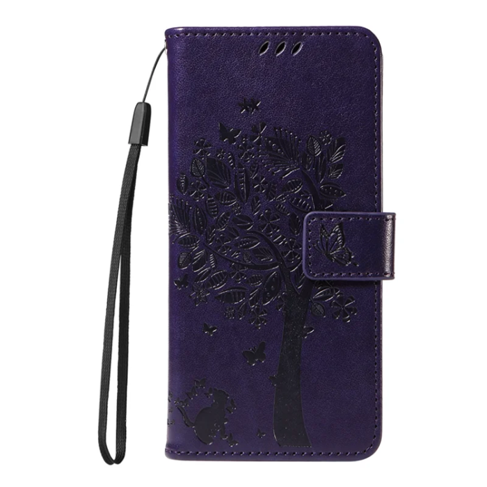 A-One Brand - iPhone 17 Plånboksfodral Tree Pattern - Lila