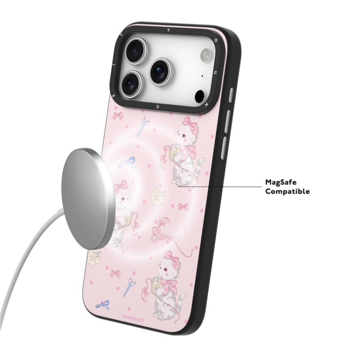 YOUNGKIT - YOUNGKIT iPhone 17 Pro Mobilskal MagSafe Cute Moments - Rosa