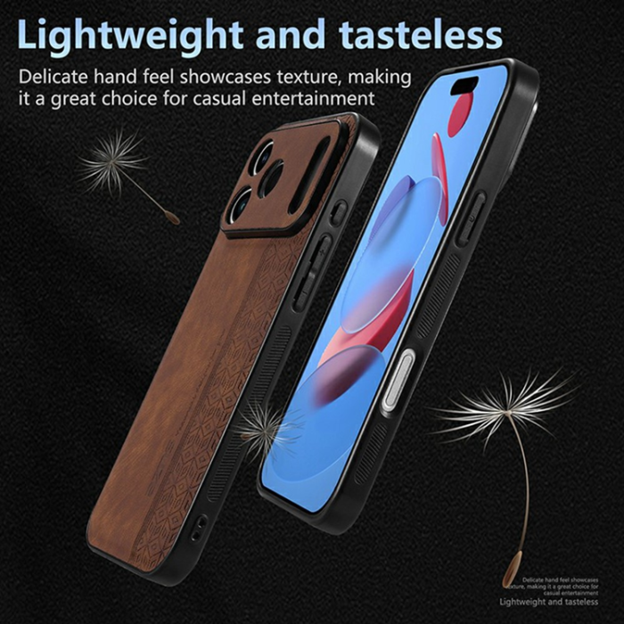 AZNS - AZNS iPhone 17 Pro Max Mobilskal PU-Läder TPU - Lila