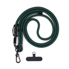 A-One Brand - Crossbody Mobilrem Lanyard Justerbar 7mm - Svartgrön