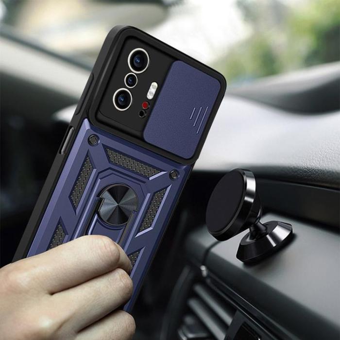 A-One Brand - CamShield Ring Holder Skal Xiaomi 11T / 11T Pro - Blå