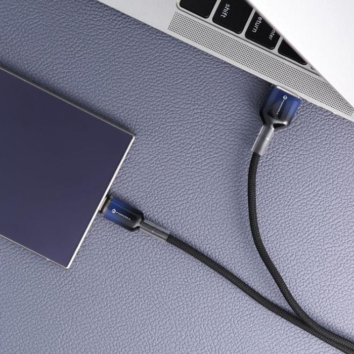 Forcell - FORCELL USB-A till USB-C 66W Kabel 3A 1m QC4.0 C352 - Svart