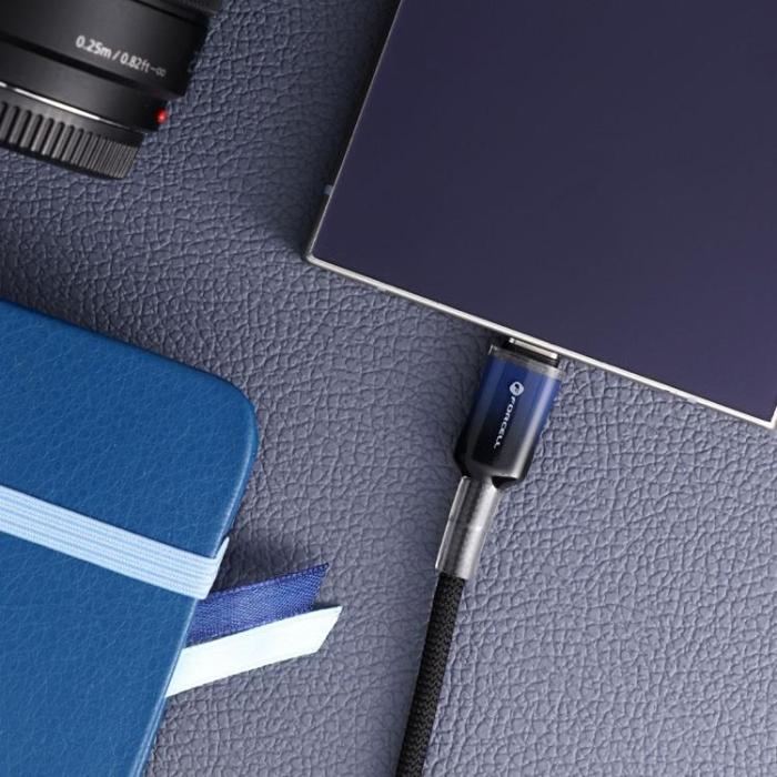 Forcell - FORCELL USB-A till USB-C 66W Kabel 3A 1m QC4.0 C352 - Svart