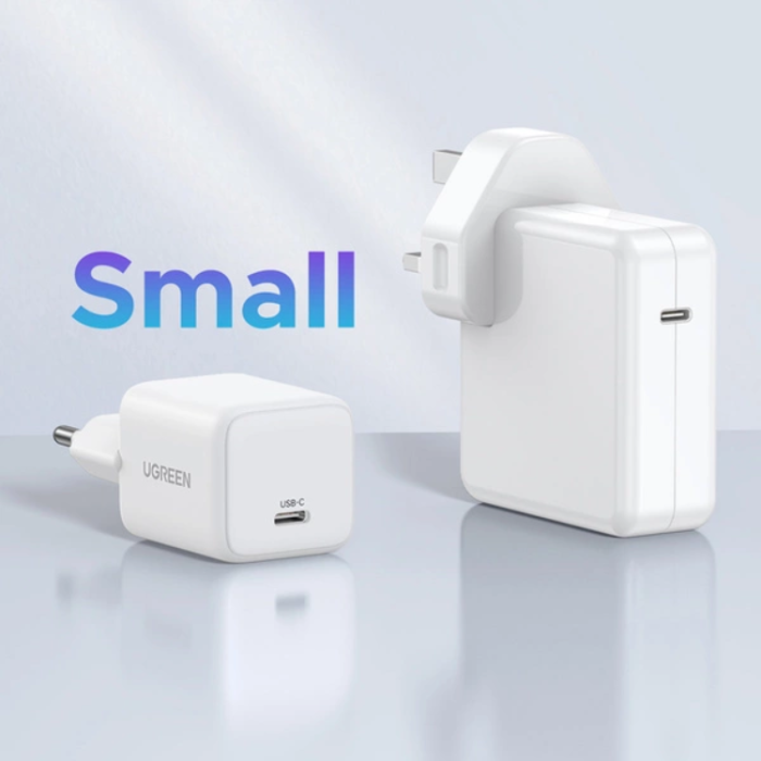Ugreen - Ugreen GaN Snabbladdare 20W 1 x USB-C X512 - Vit