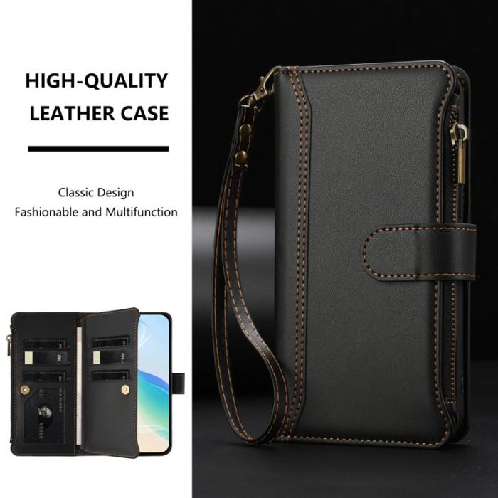 OEM - Samsung Galaxy A57 Plånboksfodral Konstläder 9 Kortfack - Svart