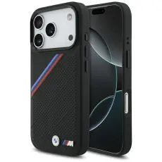 BMW - BMW Mobilskal till iPhone 17 Pro MagSafe M Tricolor Metal Logo - Svart