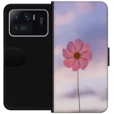 Gustaf - Pl&aring;nboksfodral till Xiaomi Mi 11 Ultra med Rosa blomma
