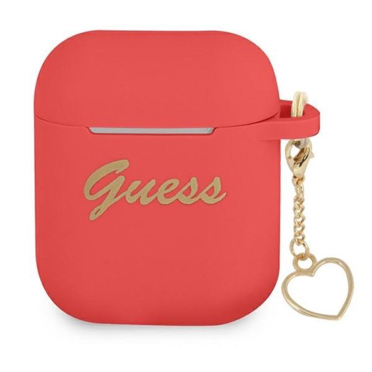 Guess AirPods Skal Silicone Charm Heart - Röd | 2353 | AlltMobil