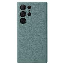 Melkco - MELKCO Mobilskal till Samsung Galaxy S24 Ultra &Auml;kta L&auml;der + PC - Ljusbl&aring;