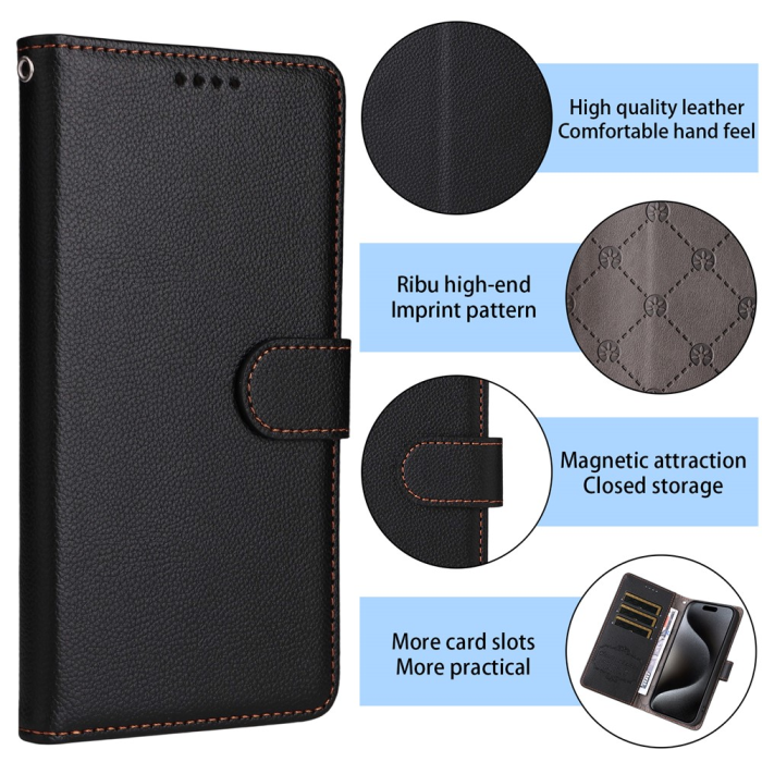 A-One Brand - iPhone 17 Pro Max Plånboksfodral RFID Blocking med Handledsrem